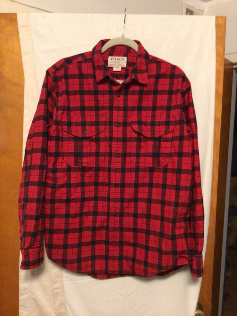 Filson 100% cotton outdoor ,lumbar jack , construction work shirt SZ M